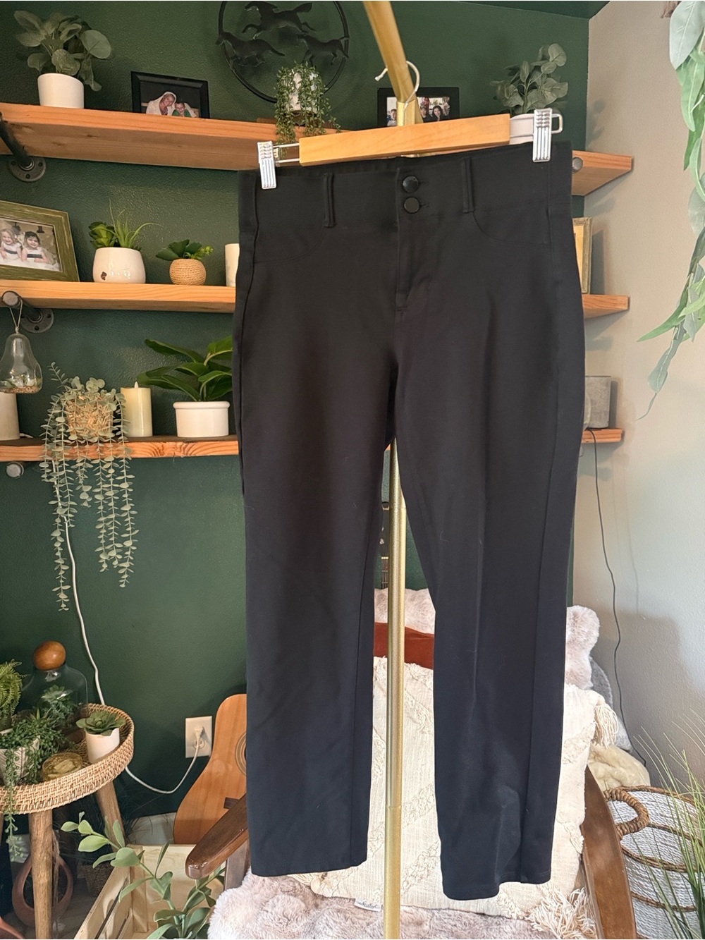 Apt. 9 Women's Black Ankle-Length Slim Dress Pants